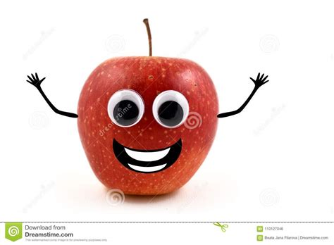 Funny Apple Stock Images Stock Photo Image Of Isolated 110127046