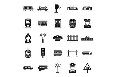 Electric Train Driver Transport Icons Graphic By Anatolir56 · Creative