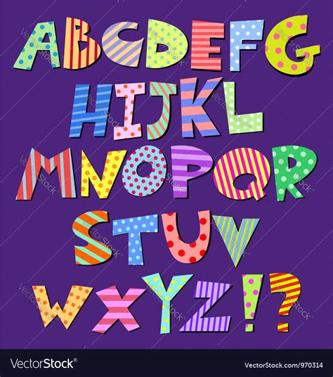 Comic Alphabet Royalty Free Vector Image Vectorstock