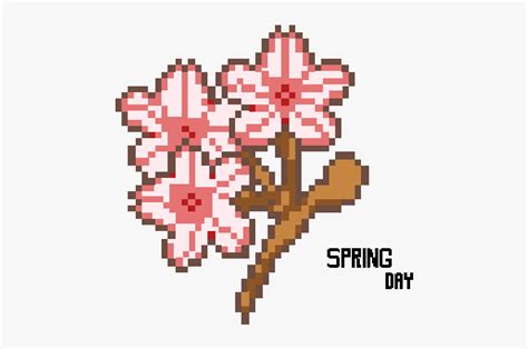 Cherry Blossom Tree Pixel Art Hd Png Download Kindpng