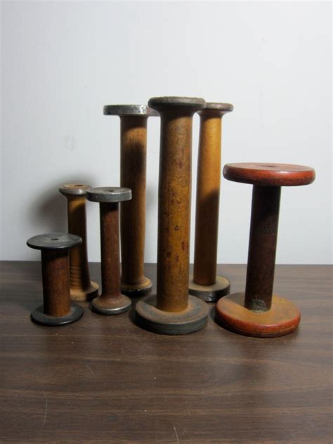 Vintage Wooden Spool Collection Lawn Bowls Yard Sale Finds Craft