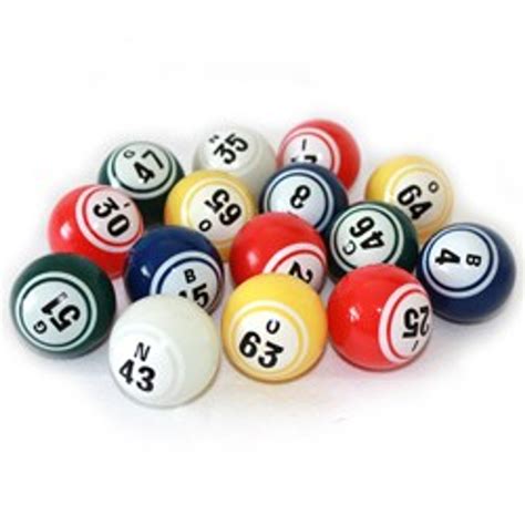 Deluxe Multi Colored Bingo Ball Single Numbered Imported Bingo