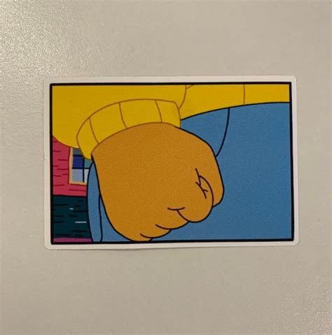 Arthur Fist Meme Vinyl Sticker Etsy