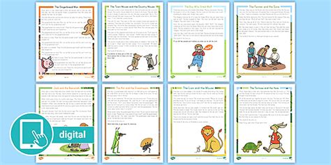 2nd Grade Fables Reading Comprehension Pack Twinkl Usa