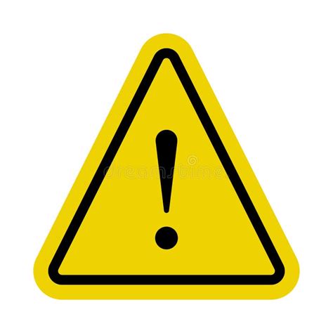 Yellow Caution Sign Vector Stock Vector Illustration Of Caution
