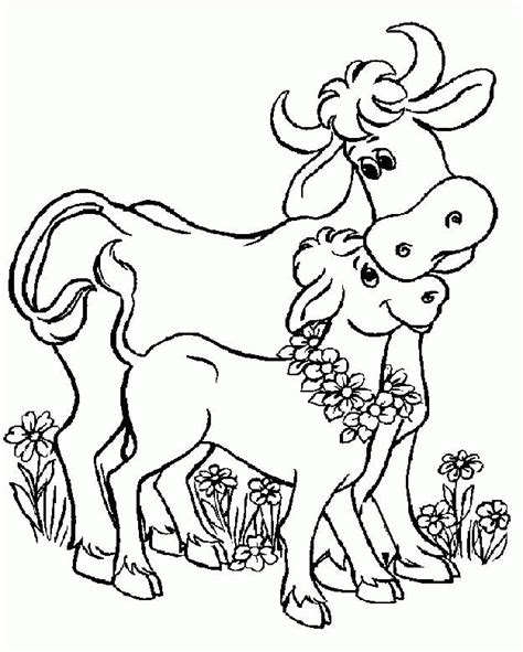 Cute Cow Coloring Pages Coloring Home