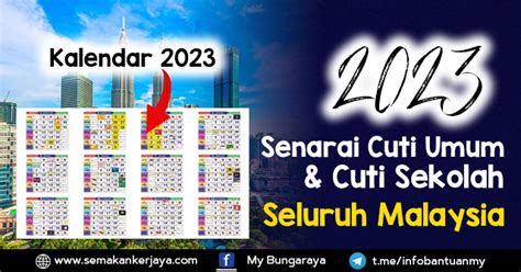 Takwim 2023 Senarai Cuti Umum And Cuti Sekolah Bagi Tahun 2023 Seluruh