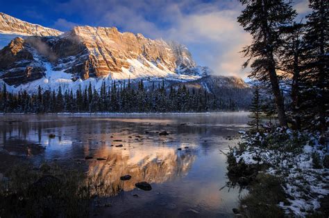 Wallpaper Canada Banff National Park Mountains Lake Hd Widescreen