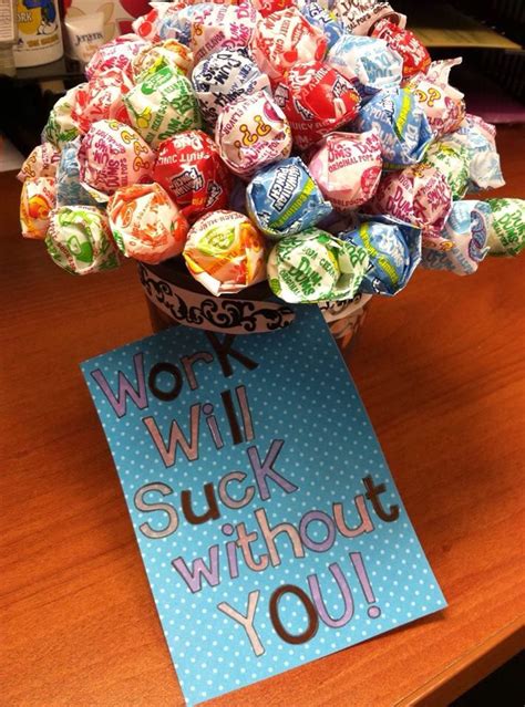 When it comes to family members, people often spend more, going as high as $127. Lollipop Flower gift for coworker leaving | My Creations ...