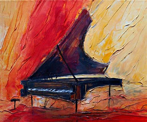 New Year T Modern Abstract Piano Painting For Office