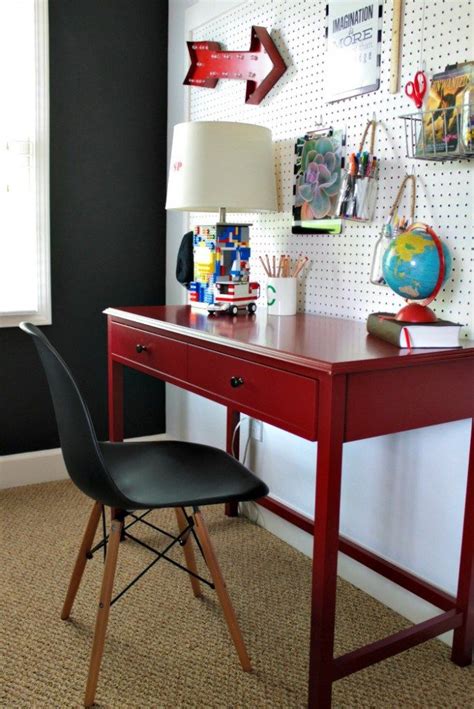 Your teenager's bedroom may be among the hardest rooms in the house to design because you want it to spotlight and nurture their personal style and interests while. boy's desk area | Boys desk, Bedroom desk, Desk areas