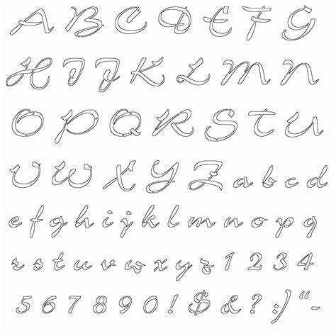 Cursive Letter Stencils Printable Printable Blank World