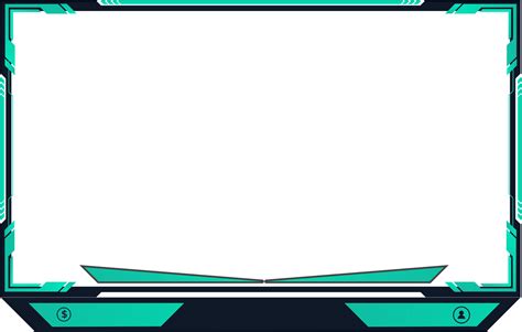 Futuristic Gaming Overlay Png For Screen Panels With A Colorful Border