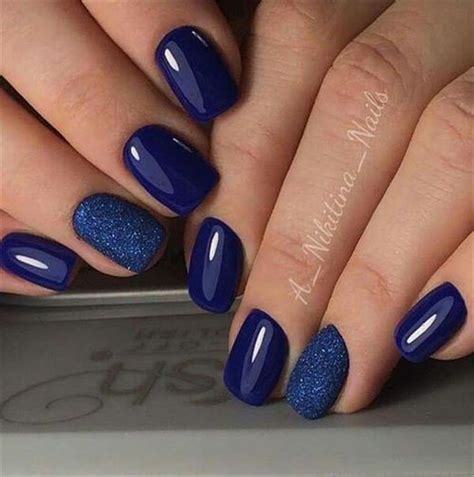 20 Elegant Dark Blue Nail Designs To Capture Your Heart Women Fashion