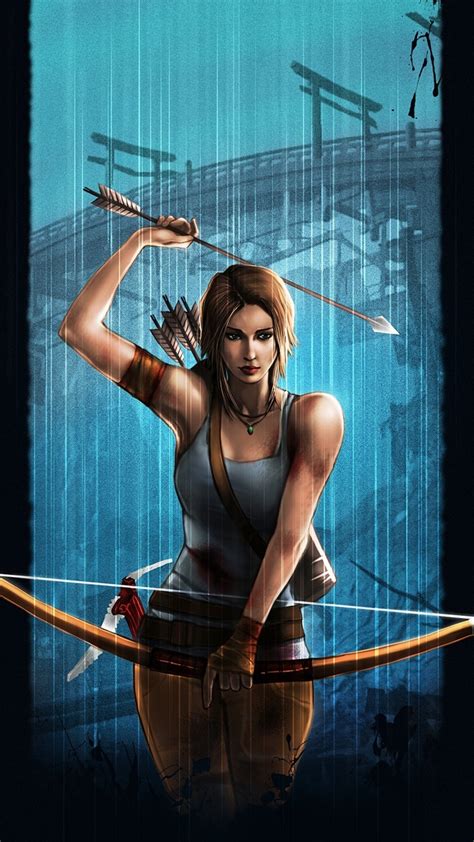 1440x2560 Tomb Raider Lara Croft Video Game Art Samsung Galaxy S6,S7 ...