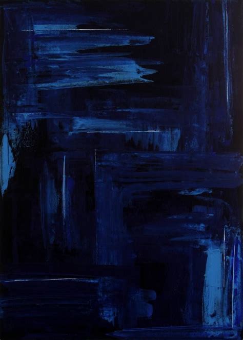 Dark Blue Painting Blue Art Painting Blue Abstract Art Black