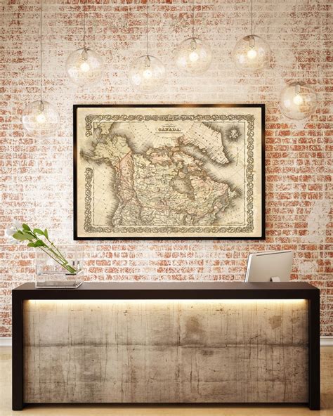 Map Of Canada 1855 Canadian Map Vintage Canada Map Restoration Etsy