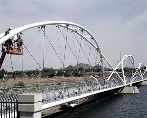 Tempe Town Lake Pedestrian Bridge Nears Completion The Arizona State