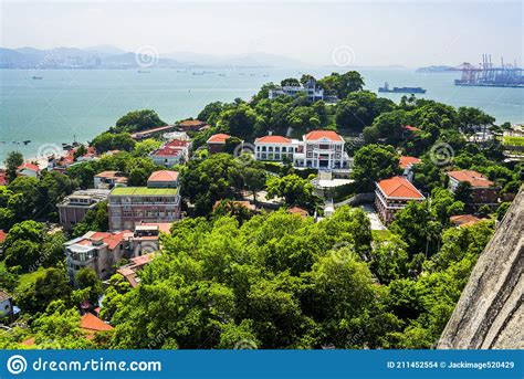 Aeriaerial View Of Xiamen Gulangyu Island China The Place Is One Of