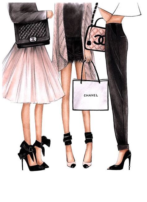 Fashion Illustration Chanel Art Chanel Print Fashion Wall Art Coco