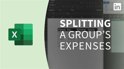 Excel Tutorial Splitting Expenses YouTube