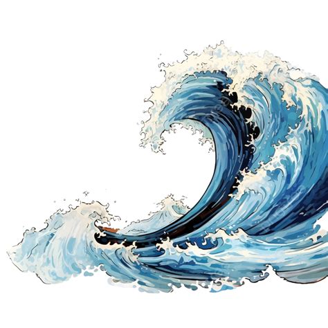The Big Wave And The Rock Rock Wave Sea Png Transparent Image And