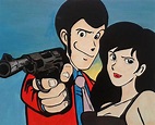Lupin and Margot comics painting Lupin III and Fujiko Mine Painting by ...