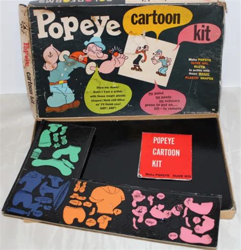 1957 Popeye Cartoon Kit Colorforms Play Set King Features Syndicate