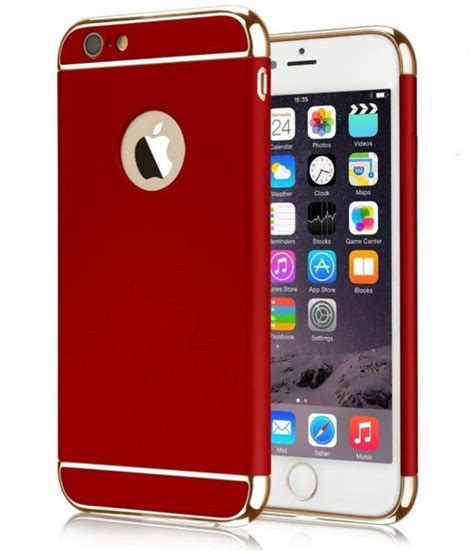 Apple Iphone 8 Plus Plain Cases Sss Red Plain Back Covers Online At