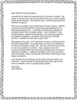 Kairos is a term that refers to the elements of a speech that acknowledge and draw support from the particular setting, time, and place that a speech occurs. Welcome Letter to Parents by Miss C's Class | Teachers Pay ...