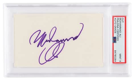 Muhammad Ali Signature Psa Mint 9 Rr Auction