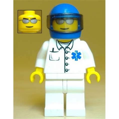 Lego Minifigure Doc022 Doctor Emt Star Of Life Button Shirt White
