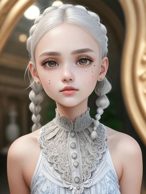 Premium Ai Image Ethereal Beauty Photorealistic Portrait Of A Young Girlt