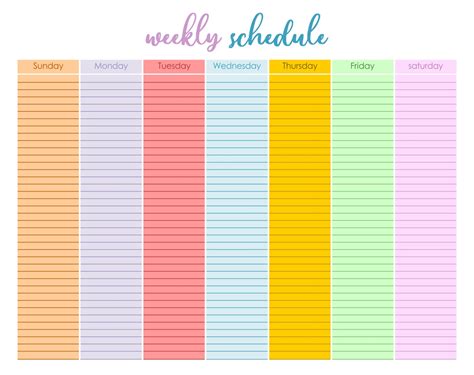6 Best Free Printable Weekly Workout Schedule
