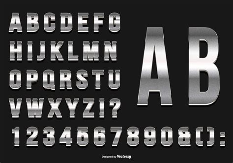 Silver Font Free Vector Art 515 Free Downloads