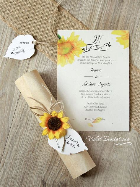 Comprar detalles de comunión, recuerdos para bautizo y regalos de boda, regalos personalizados, scrapbooking, con calidad, mejor tienda online comuniones 2020. Rustic Sunflower Wedding Invitation Boxed by ...