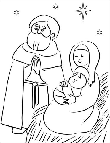 Kościół katolicki 8 grudnia obchodzi uroczystość niepokalanego poczęcia najświętszej maryi panny. Kolorowanka Święta Rodzina | Kolorowanki dla dzieci do druku