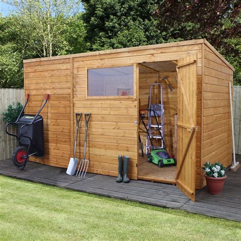 12 X 8 Tongue And Groove Pent Shed With Single Door 1 Window 10mm