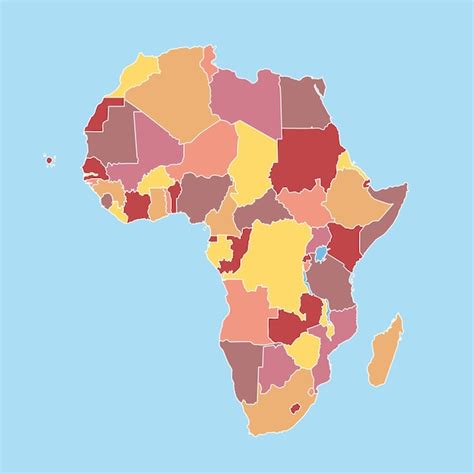 Mapa Vectorial De áfrica Vector Premium