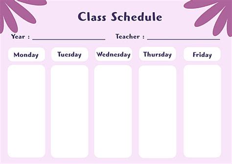 Class Schedules Templates With Cloud Template Download On Pngtree
