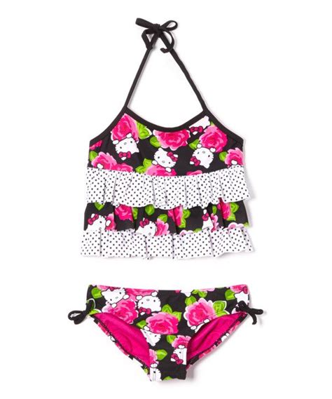 Look At This Black Rose Hello Kitty Tankini Girls On Zulily Today