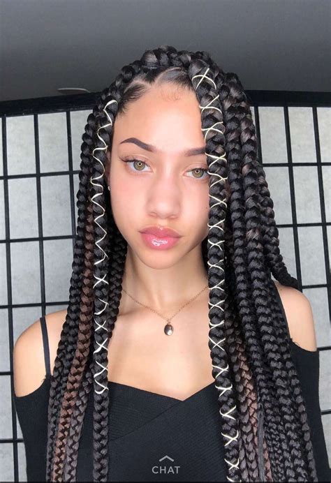 unique girl box braids hairstyle 2021 braids for black hair braids for short hair cute