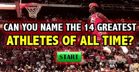 Can You Name The 14 Greatest Athletes Of All Time All About Time