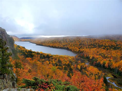 Lake Of The Clouds In The Porcupine Mountains Of Michigans Upper