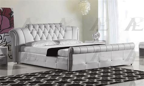 Bed sizes also vary according to the size and degree of ornamentation of the bed frame. White PU Cal King Size Tufted Headboard Platform Bed American Eagle B-D032 - Walmart.com ...