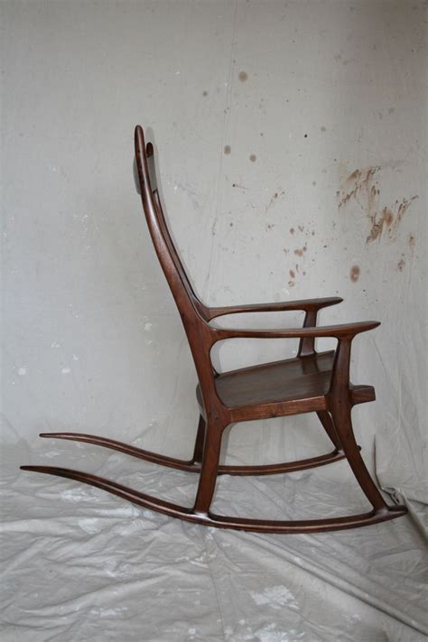 Custom Black Walnut Rocking Chair By Stoll Furniture And Design