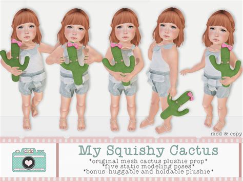 Second Life Marketplace Click My Squishy Cactus Toddleedoo Model