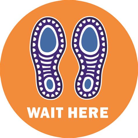 Wait Here Floor Stickers Great Prices Fantasy Prints