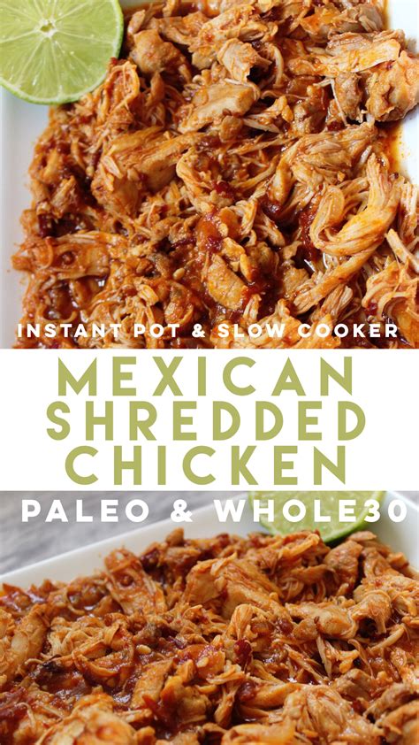 This mexican shredded chicken recipe only calls for 2 tablespoons tomato paste. Mexican Instant Pot Shredded Chicken (Whole30 & Slow ...