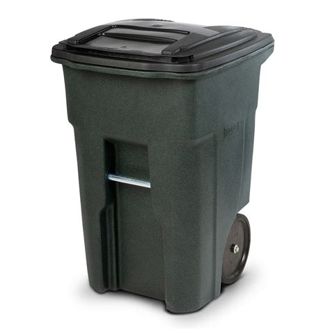 Toter 48 Gal Trash Can Greenstone With Quiet Wheels And Lid Walmart